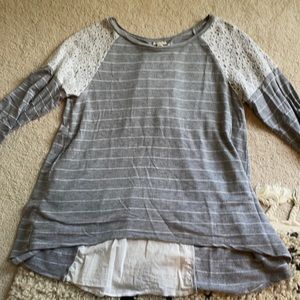 Long sleeve high low shirt